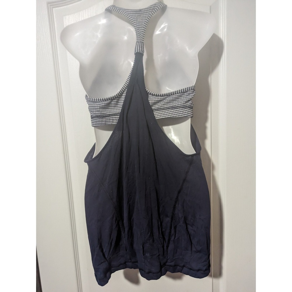 Lululemon‎ Practice Freely Inkwell Tank Size 6 EUC Navy Blue White - Picture 4 of 10
